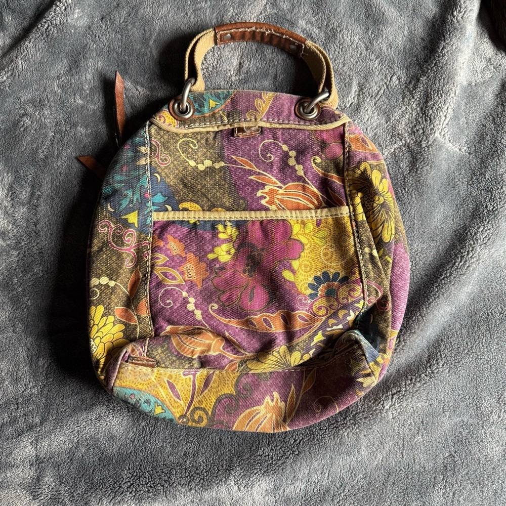 Fossil Multicolor Patchwork Mini Backpack Style B… - image 4